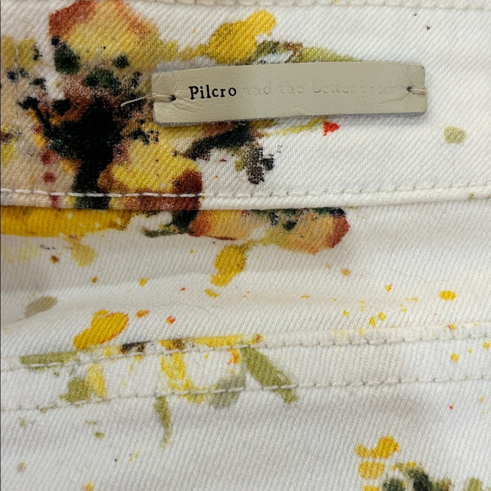 Anthropologie Pilcro Lemon Print Jeans High Rise Bootcut Size 28 - Picture 10 of 13